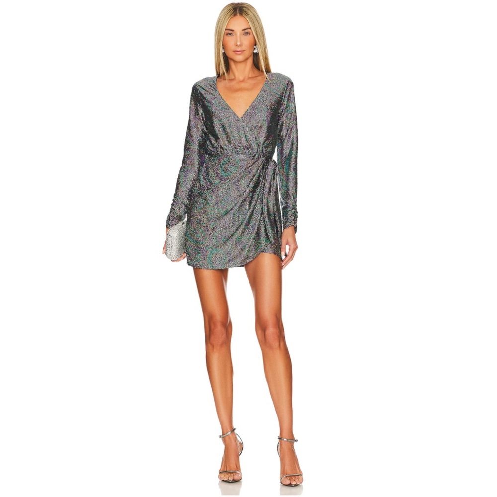 NWT! A Mardi Gras Gem! Show Me Your Mumu Kimora mini wrap dress